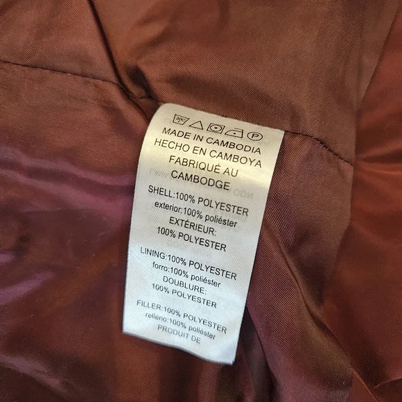 Michael Kors Burgundy Quilted Vest - Size XS - Picture 5 of 6